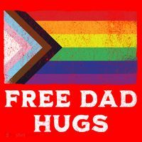 Free Dad Hugs Lgbt Rainbow Pride Fathers Day Pride Month Gift Santa Hat thumb 1
