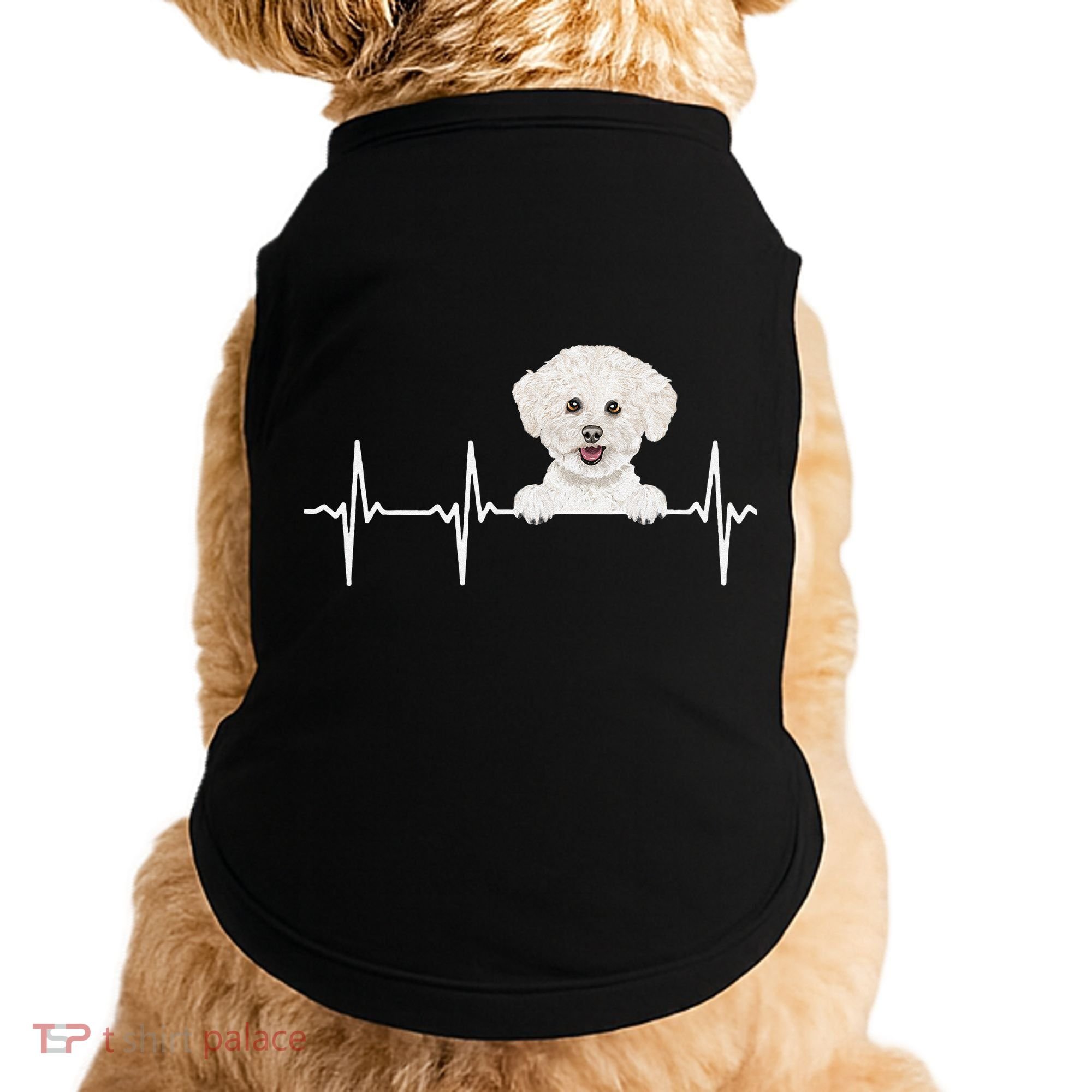 Funny Dog Heartbeat For Bichons Frise Lovers Doggie Tank