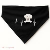 Funny Dog Heartbeat For Bichons Frise Lovers USA-Made Doggie Bandana thumb 0