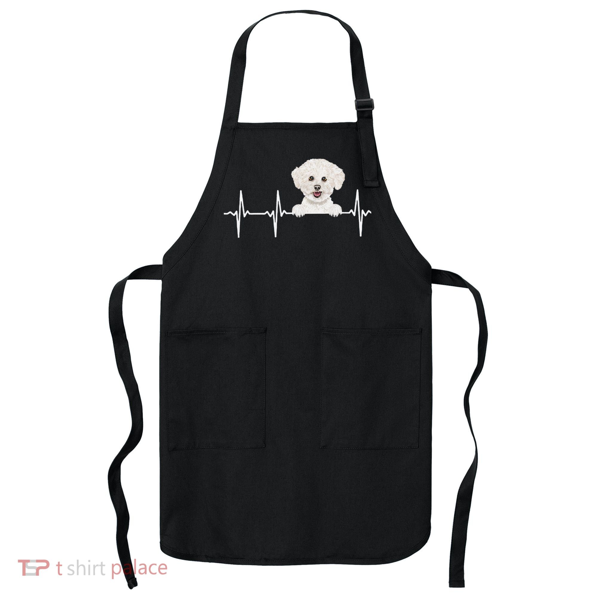 Funny Dog Heartbeat For Bichons Frise Lovers Apron