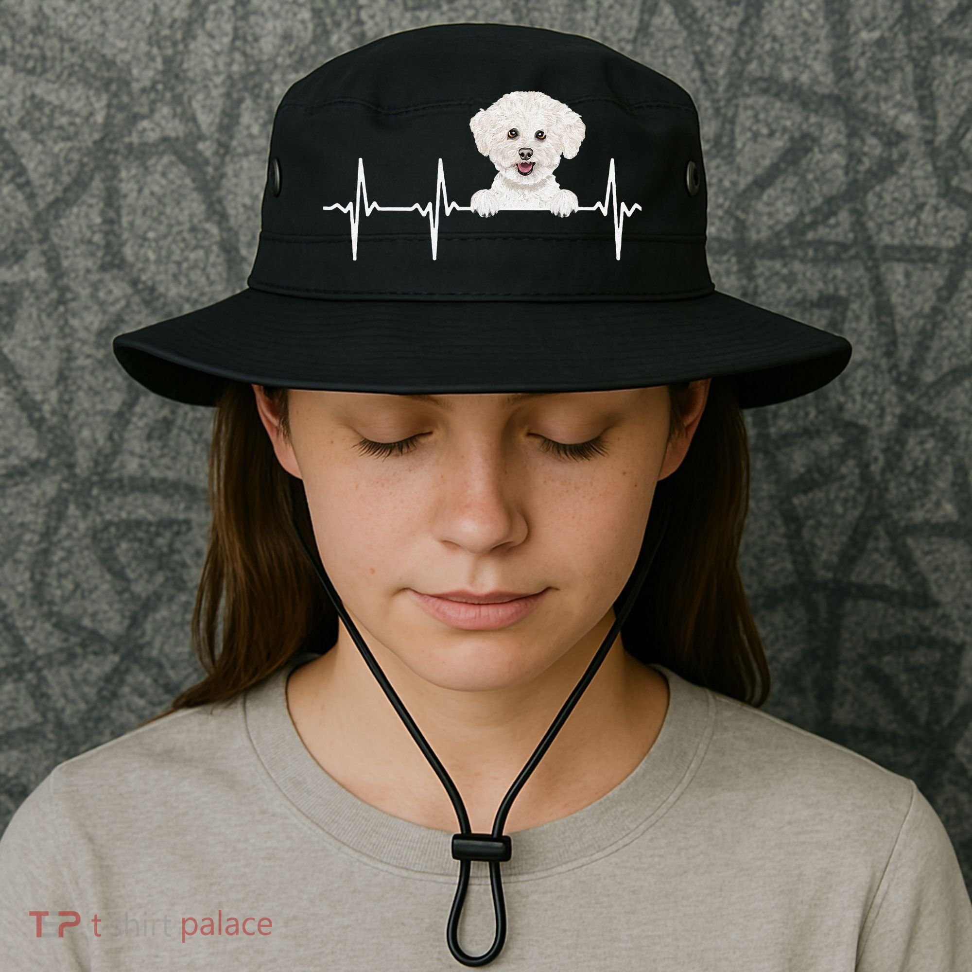 Funny Dog Heartbeat For Bichons Frise Lovers Bucket Hat