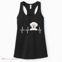 Funny Dog Heartbeat For Bichons Frise Lovers Women's Tank Top thumb 0