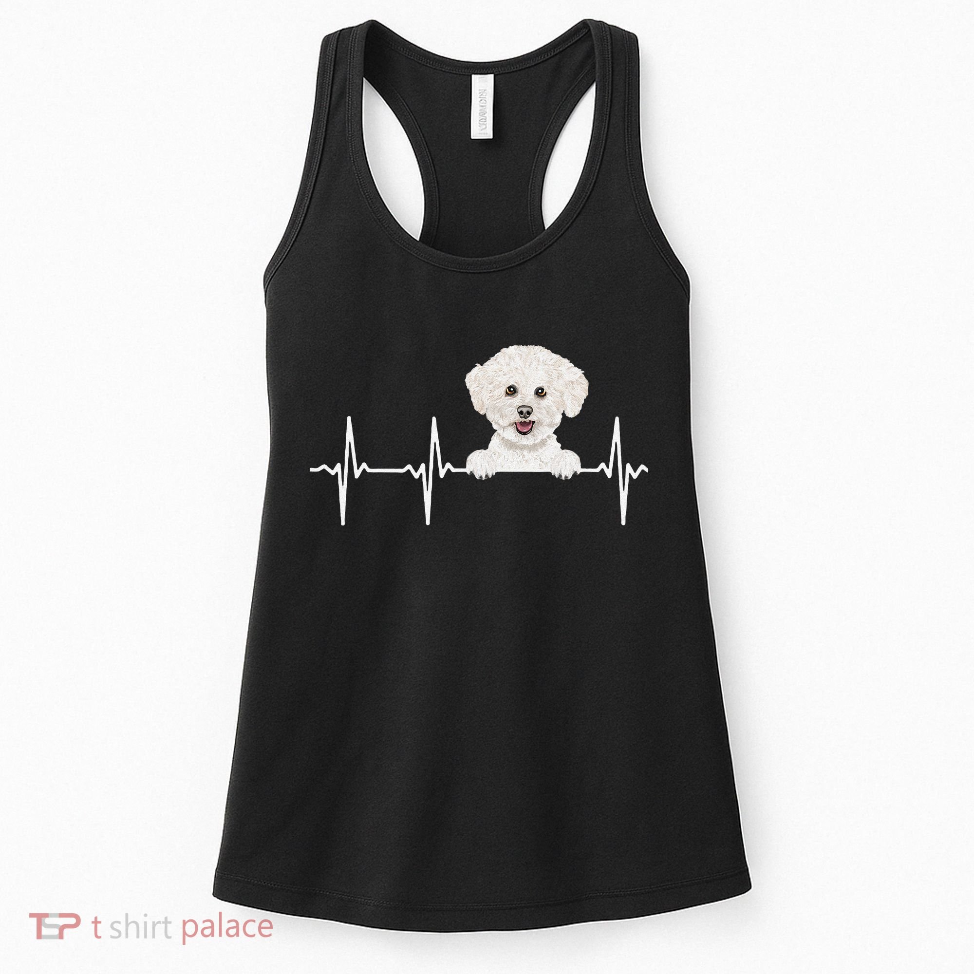 Funny Dog Heartbeat For Bichons Frise Lovers Women's Tank Top