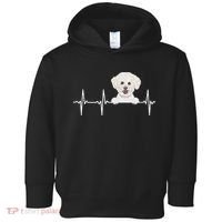Funny Dog Heartbeat For Bichons Frise Lovers Toddler Hoodie thumb 0
