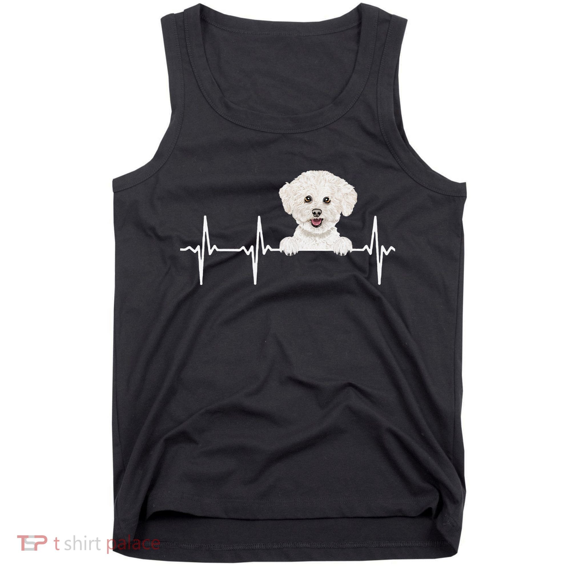 Funny Dog Heartbeat For Bichons Frise Lovers Tank Top
