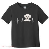 Funny Dog Heartbeat For Bichons Frise Lovers Toddler T-Shirt thumb 0