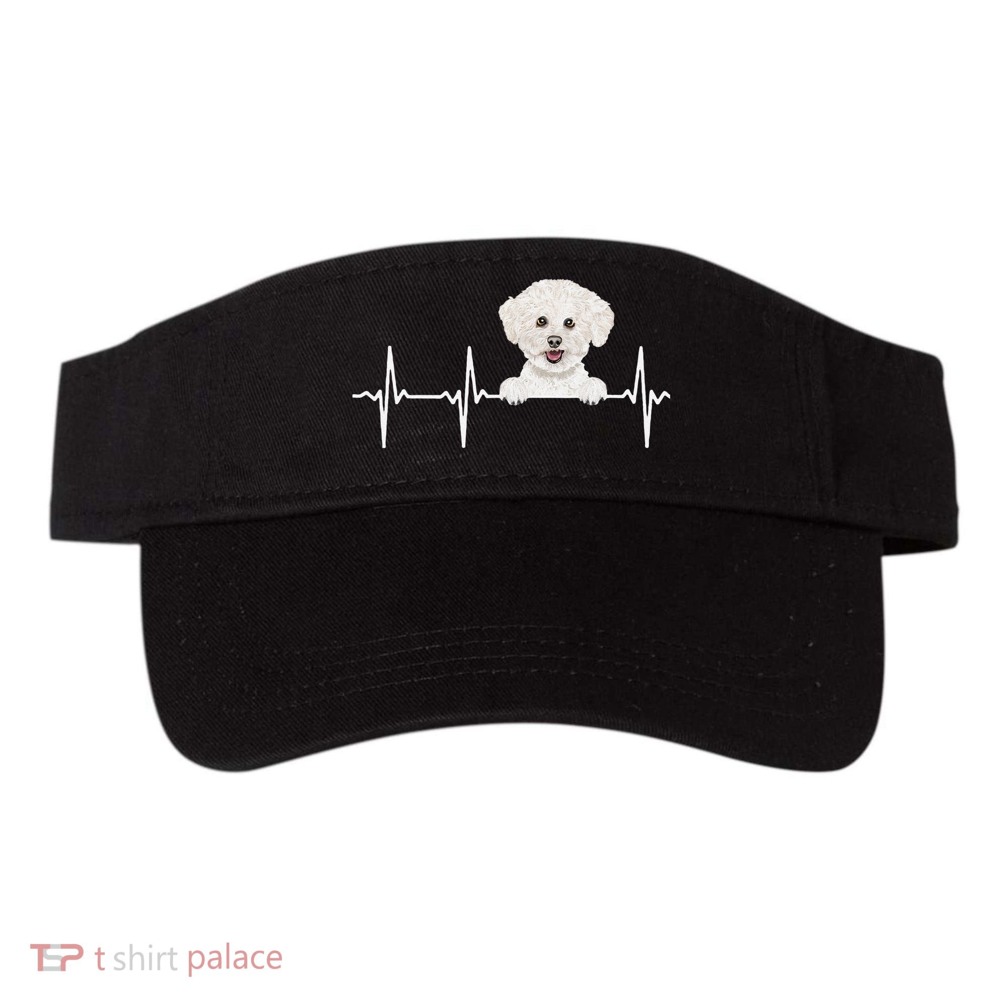 Funny Dog Heartbeat For Bichons Frise Lovers Visor