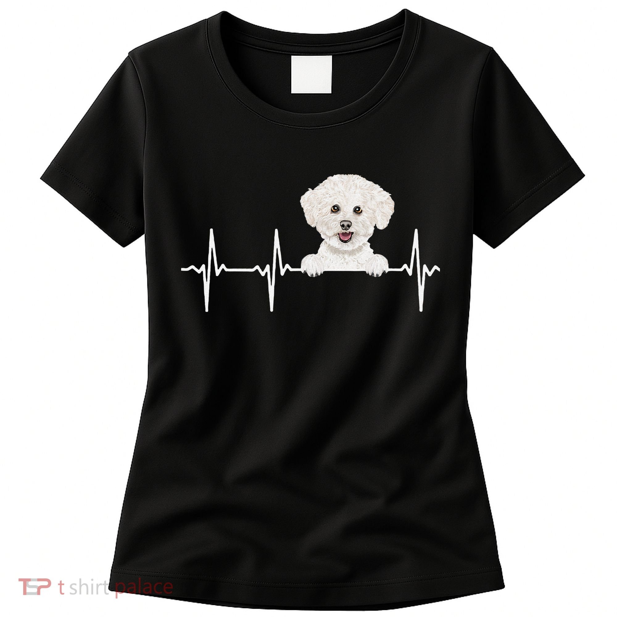 Funny Dog Heartbeat For Bichons Frise Lovers Women's T-Shirt