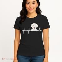 Funny Dog Heartbeat For Bichons Frise Lovers Women's T-Shirt thumb 4