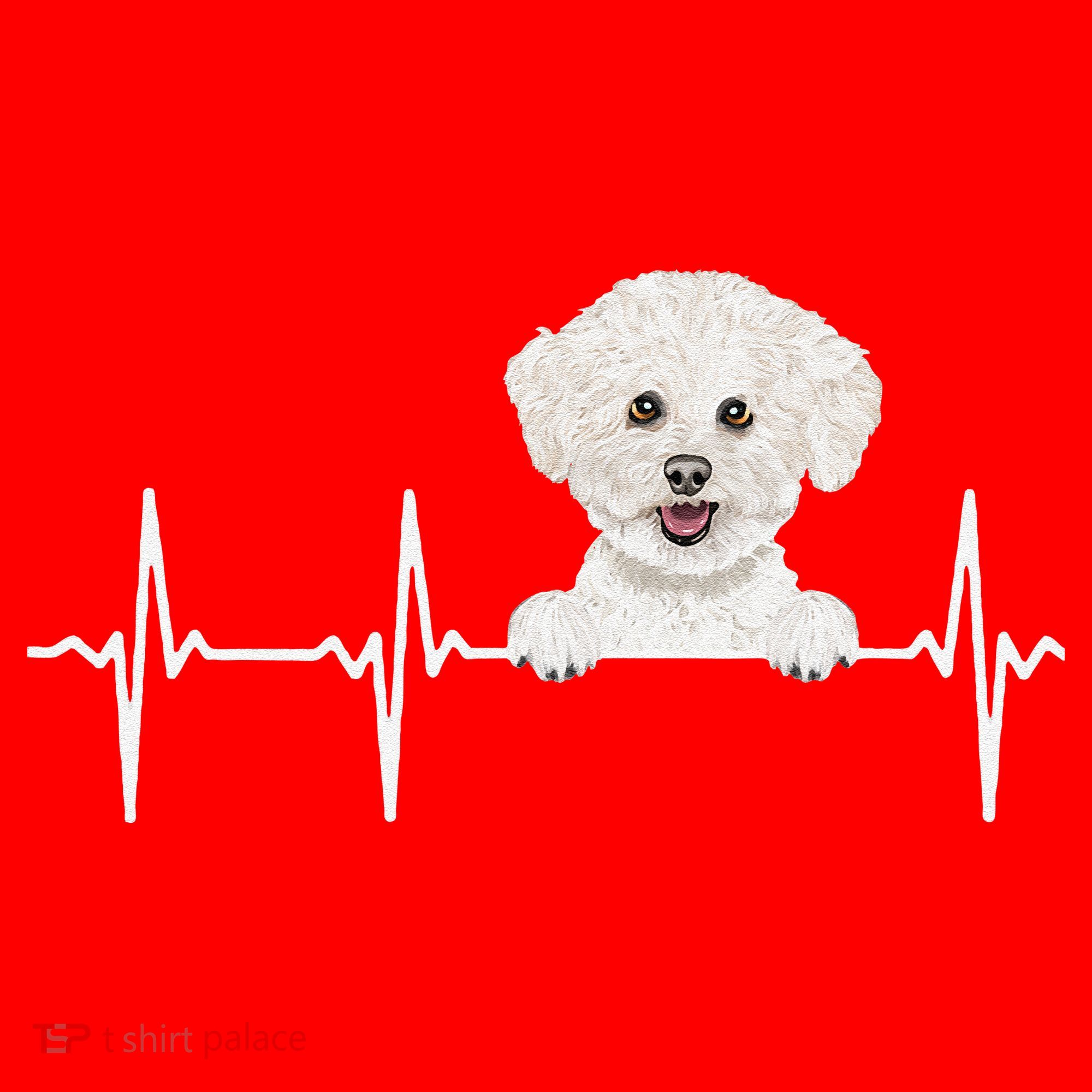 Funny Dog Heartbeat For Bichons Frise Lovers Santa Hat
