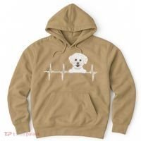 Funny Dog Heartbeat For Bichons Frise Lovers Hoodie thumb 0