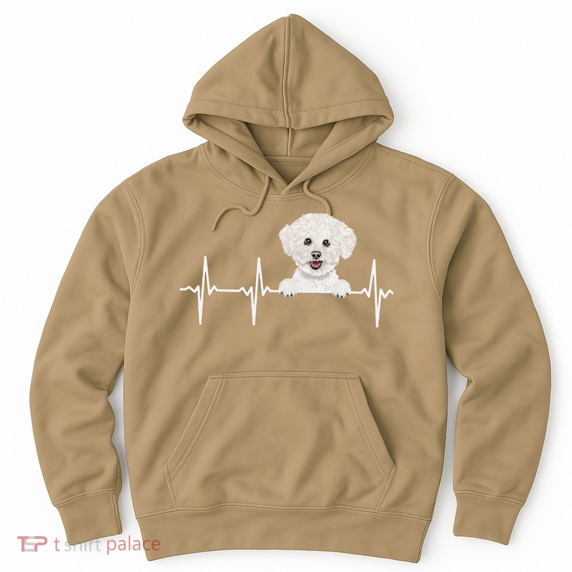 Funny Dog Heartbeat For Bichons Frise Lovers Hoodie