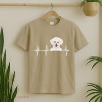 Funny Dog Heartbeat For Bichons Frise Lovers T-Shirt thumb 2