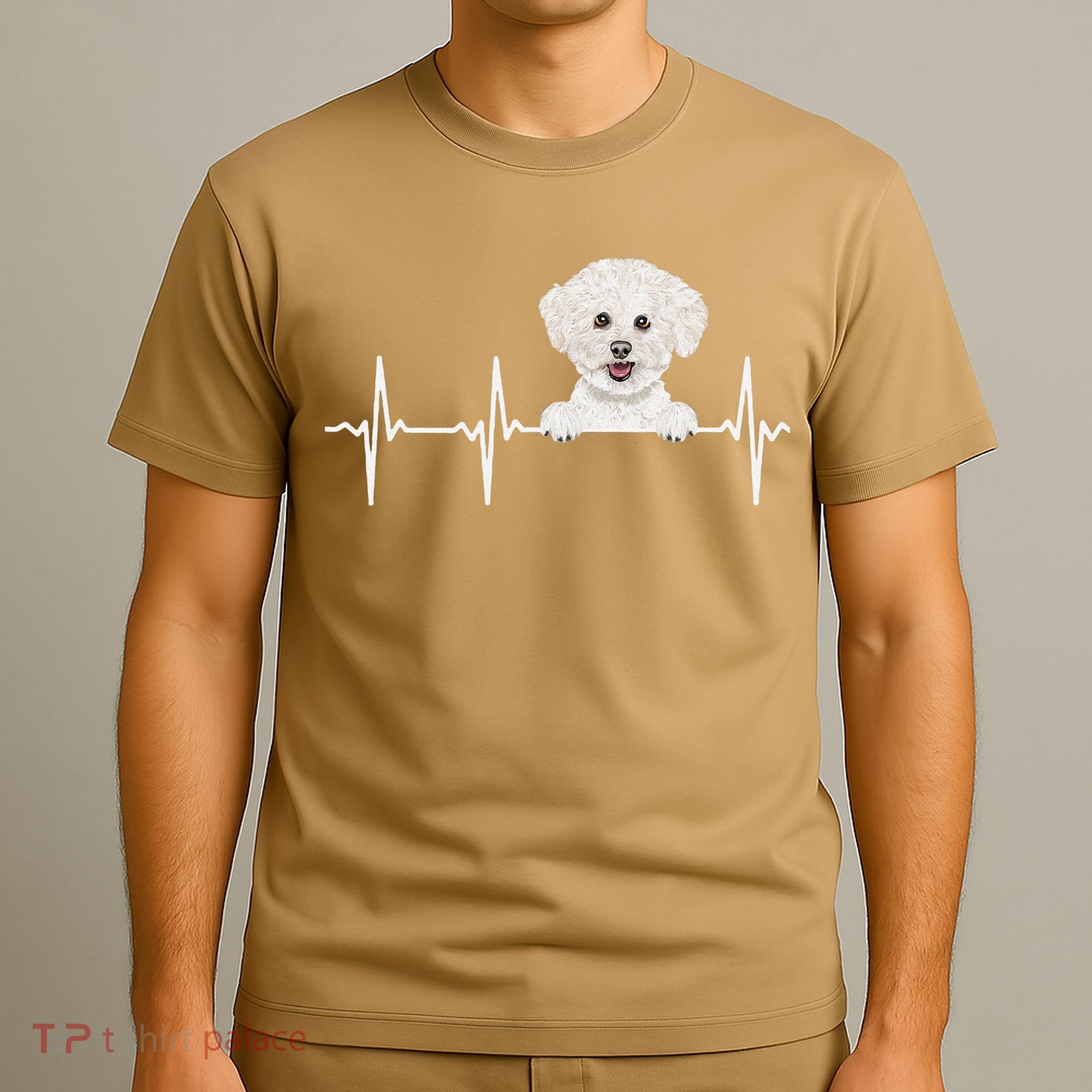 Funny Dog Heartbeat For Bichons Frise Lovers T-Shirt