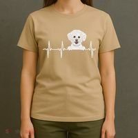 Funny Dog Heartbeat For Bichons Frise Lovers T-Shirt thumb 4