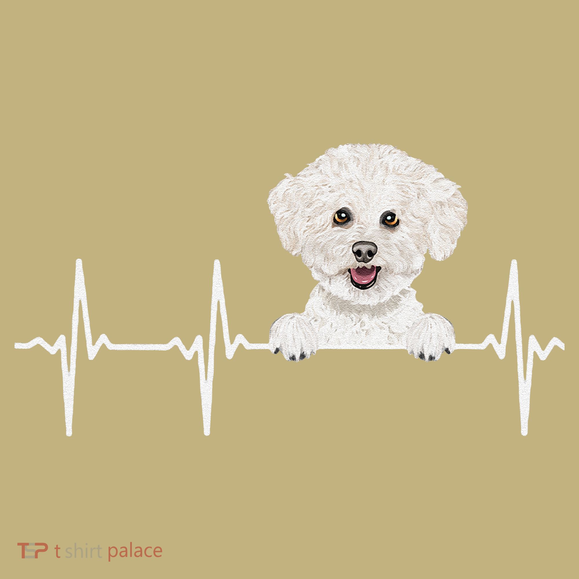 Funny Dog Heartbeat For Bichons Frise Lovers T-Shirt