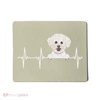 Funny Dog Heartbeat For Bichons Frise Lovers Mousepad thumb 0