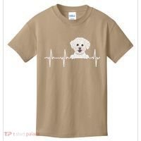 Funny Dog Heartbeat For Bichons Frise Lovers Kids T-Shirt thumb 0