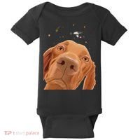 Funny Dog Hungarian Vizsla Baby Bodysuit thumb 0
