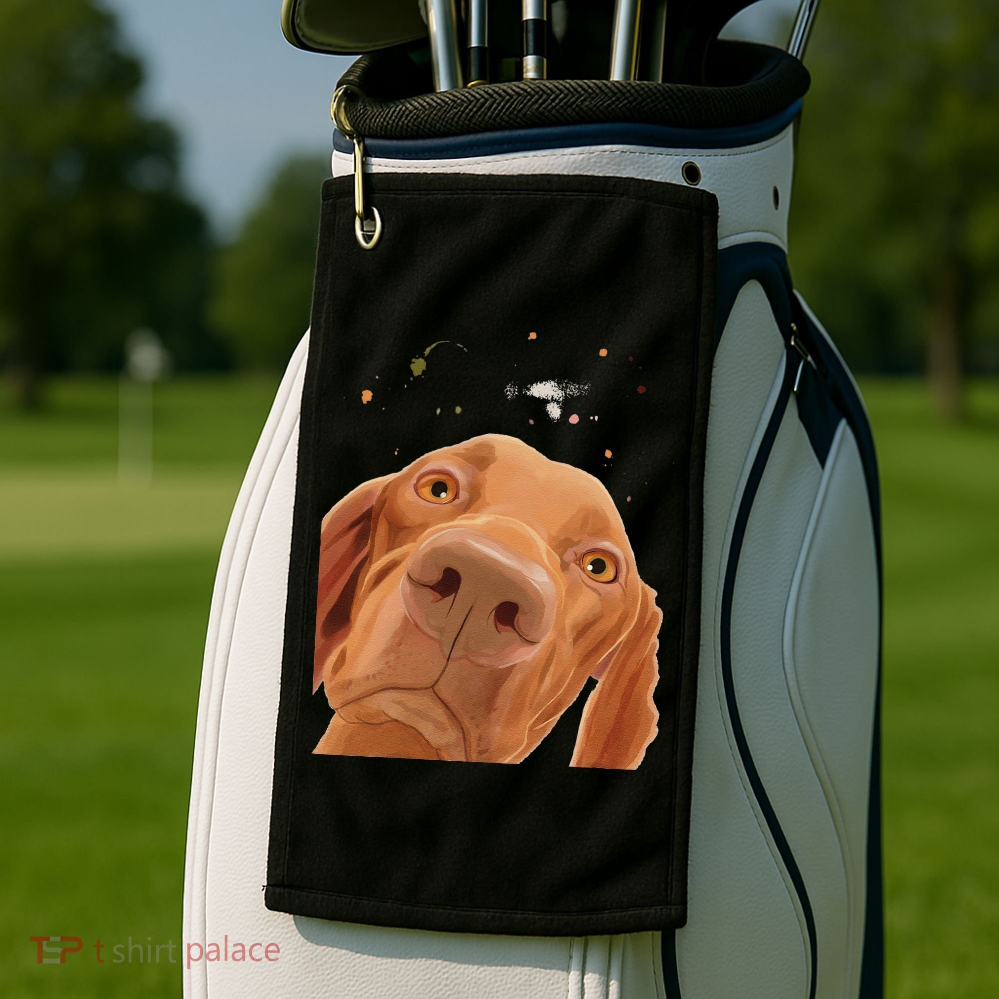 Funny Dog Hungarian Vizsla Golf Towel