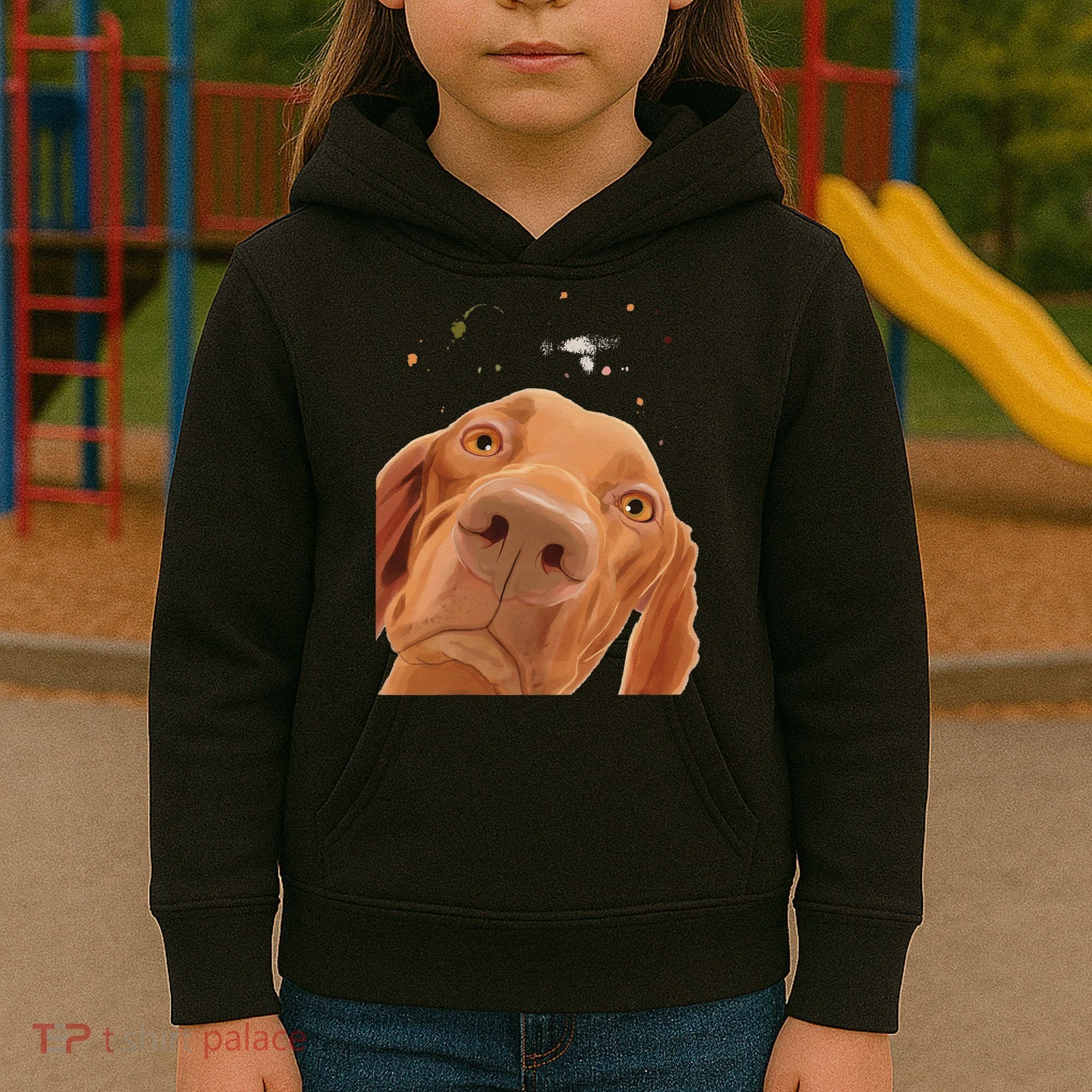 Funny Dog Hungarian Vizsla Kids Hoodie