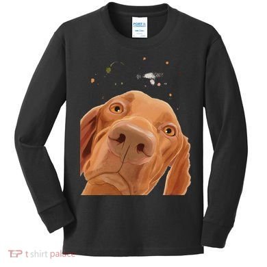 Funny Dog Hungarian Vizsla Kids Long Sleeve Shirt