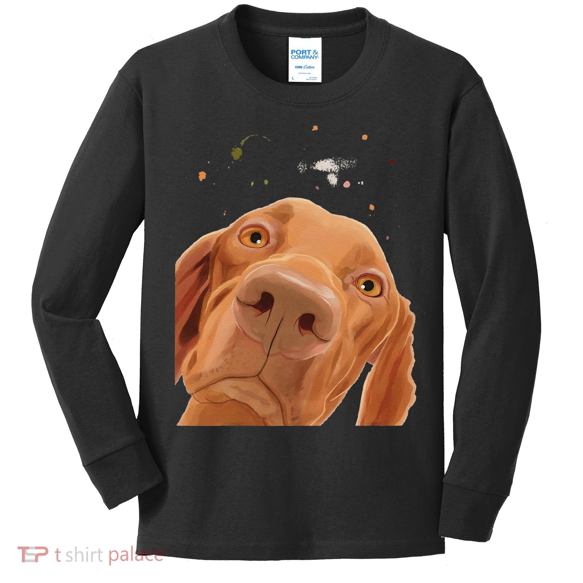 Funny Dog Hungarian Vizsla Kids Long Sleeve Shirt