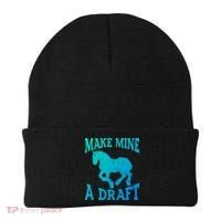 Funny Draft Horse Gift Cool Make Mine A Draft Gift Beanie thumb 0