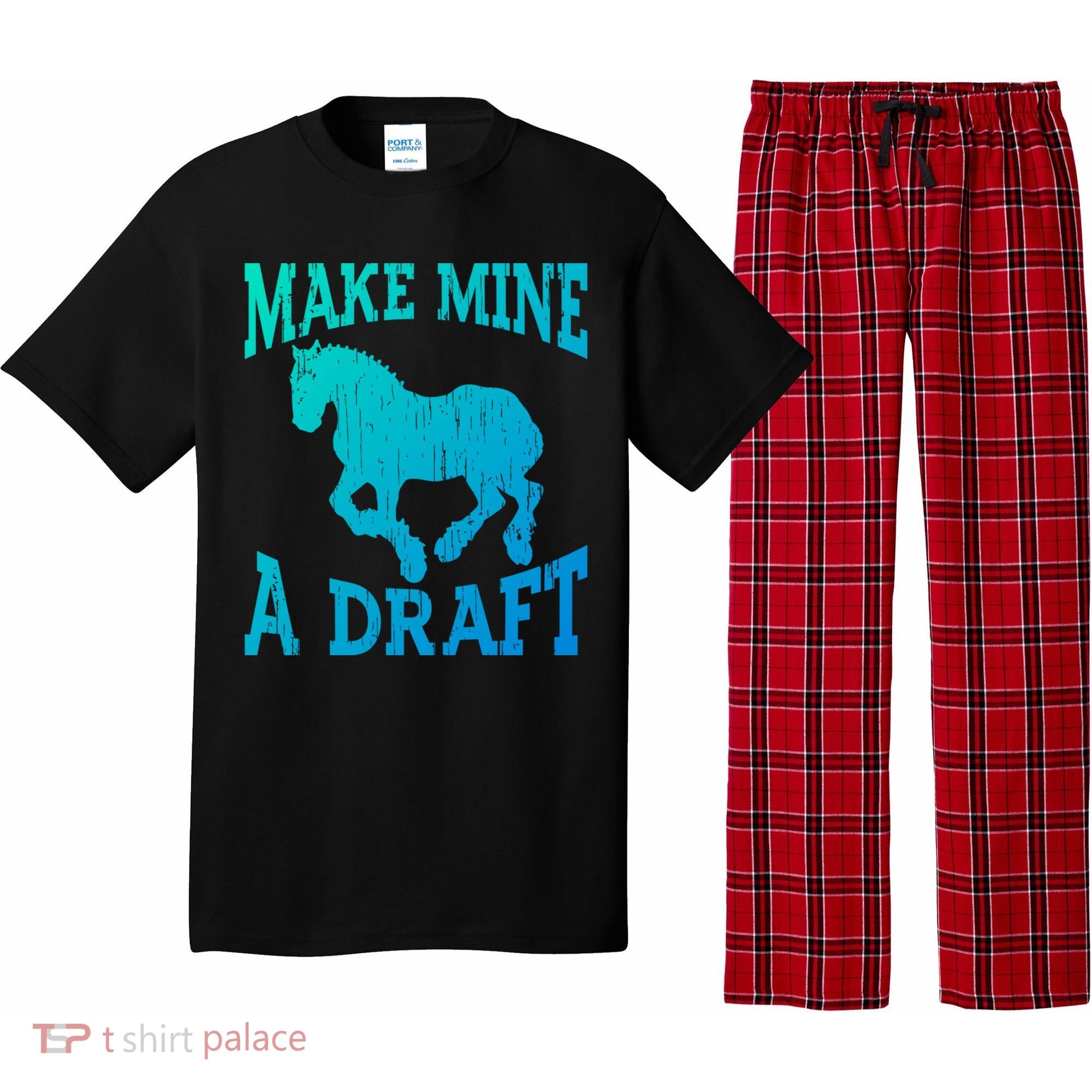 Funny Draft Horse Gift Cool Make Mine A Draft Gift Pajama Set