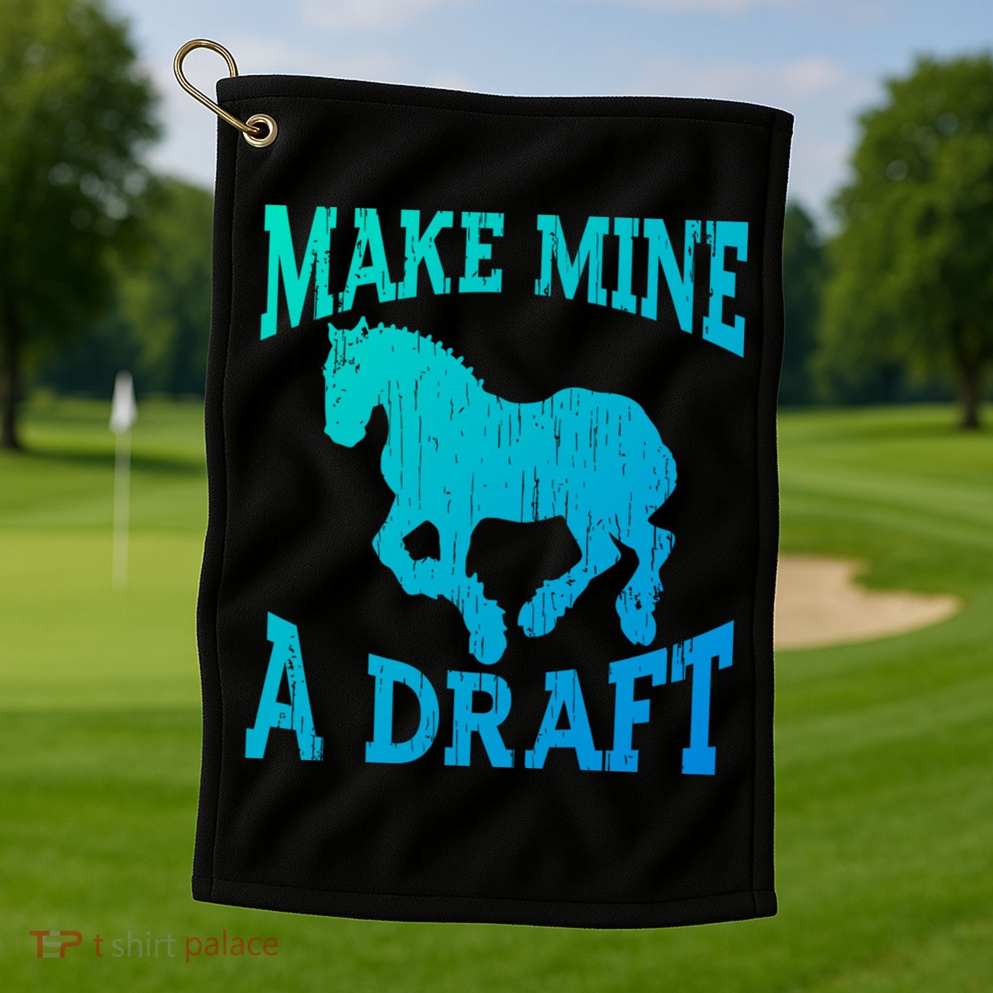 Funny Draft Horse Gift Cool Make Mine A Draft Gift Golf Towel