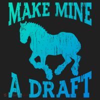 Funny Draft Horse Gift Cool Make Mine A Draft Gift Golf Towel thumb 3