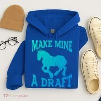 Funny Draft Horse Gift Cool Make Mine A Draft Gift Hoodie thumb 4