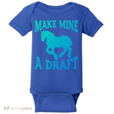 Funny Draft Horse Gift Cool Make Mine A Draft Gift Baby Bodysuit
