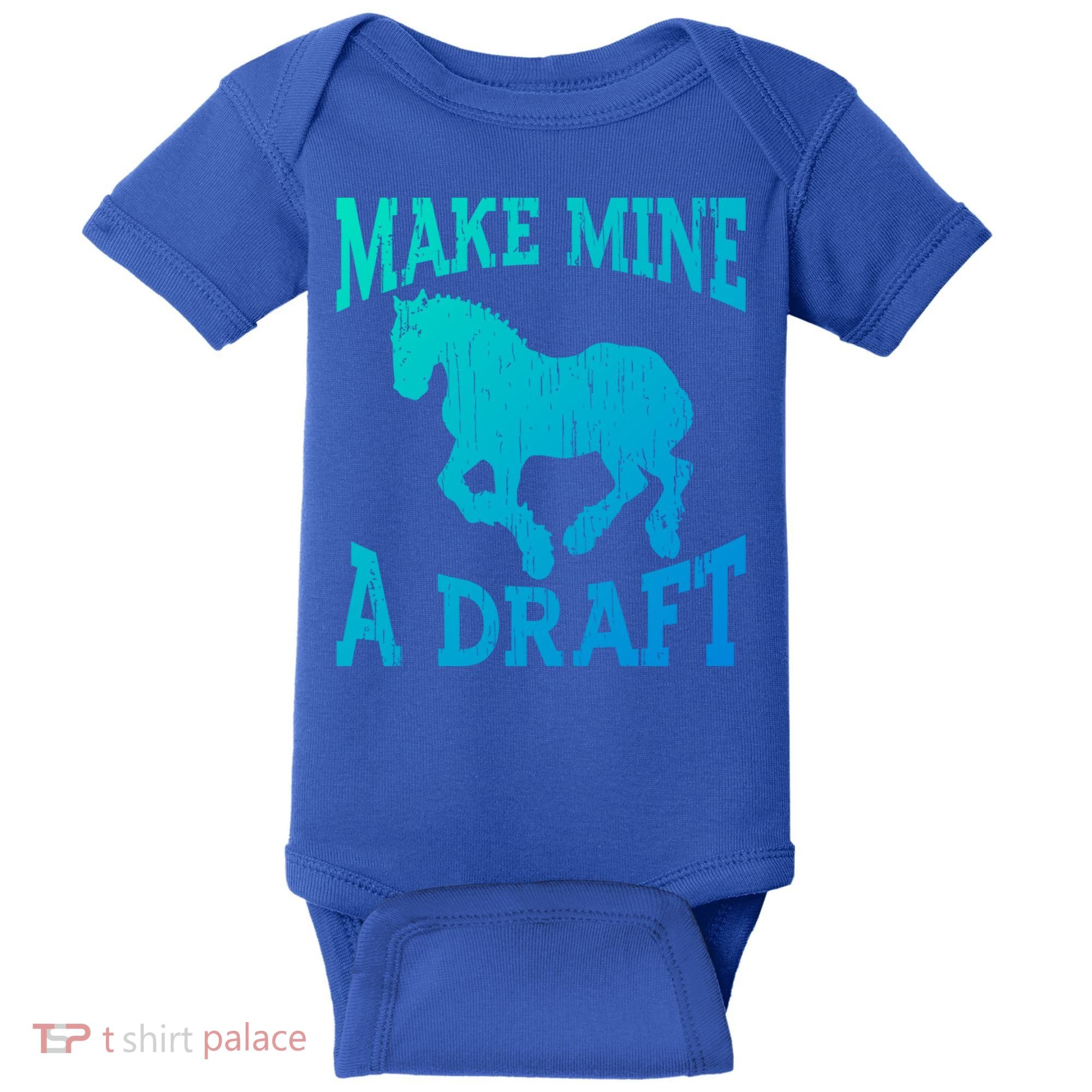 Funny Draft Horse Gift Cool Make Mine A Draft Gift Baby Bodysuit