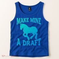 Funny Draft Horse Gift Cool Make Mine A Draft Gift Tank Top thumb 2