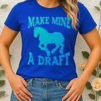 Funny Draft Horse Gift Cool Make Mine A Draft Gift Women's T-Shirt thumb 2