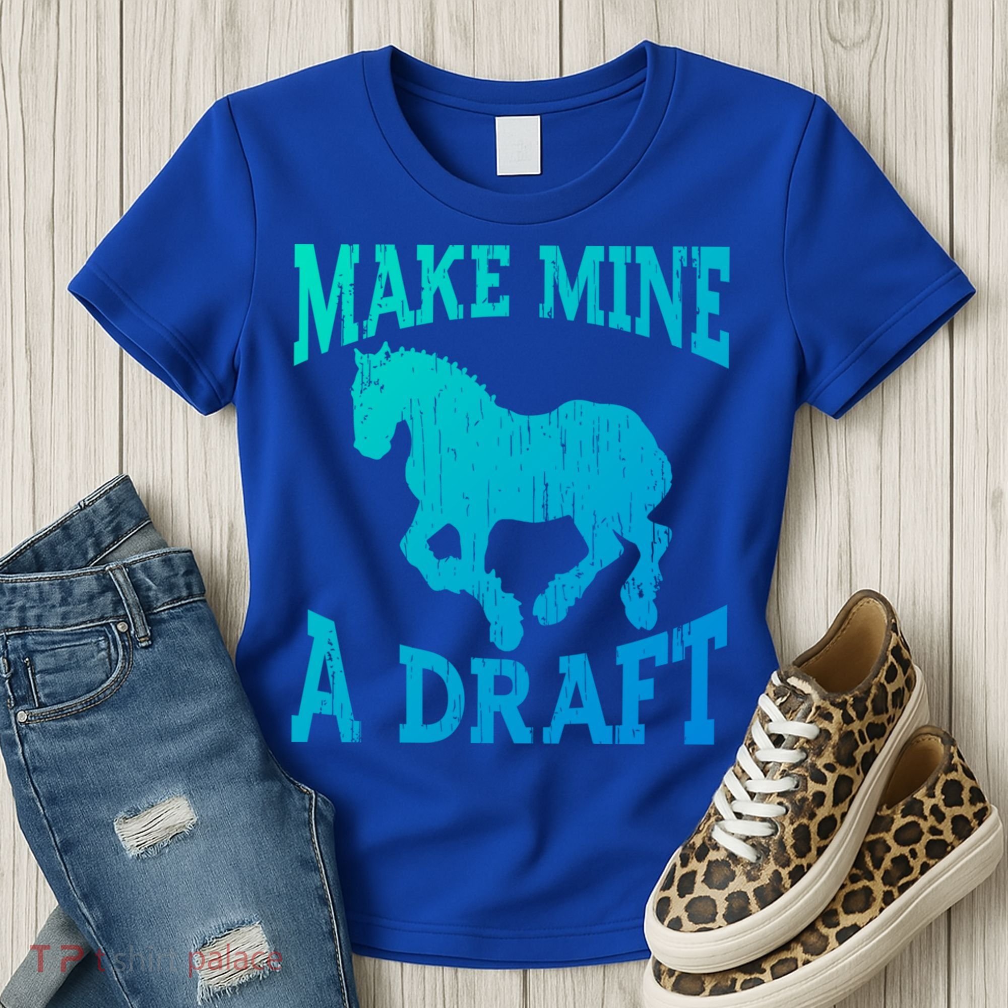 Funny Draft Horse Gift Cool Make Mine A Draft Gift Women's T-Shirt