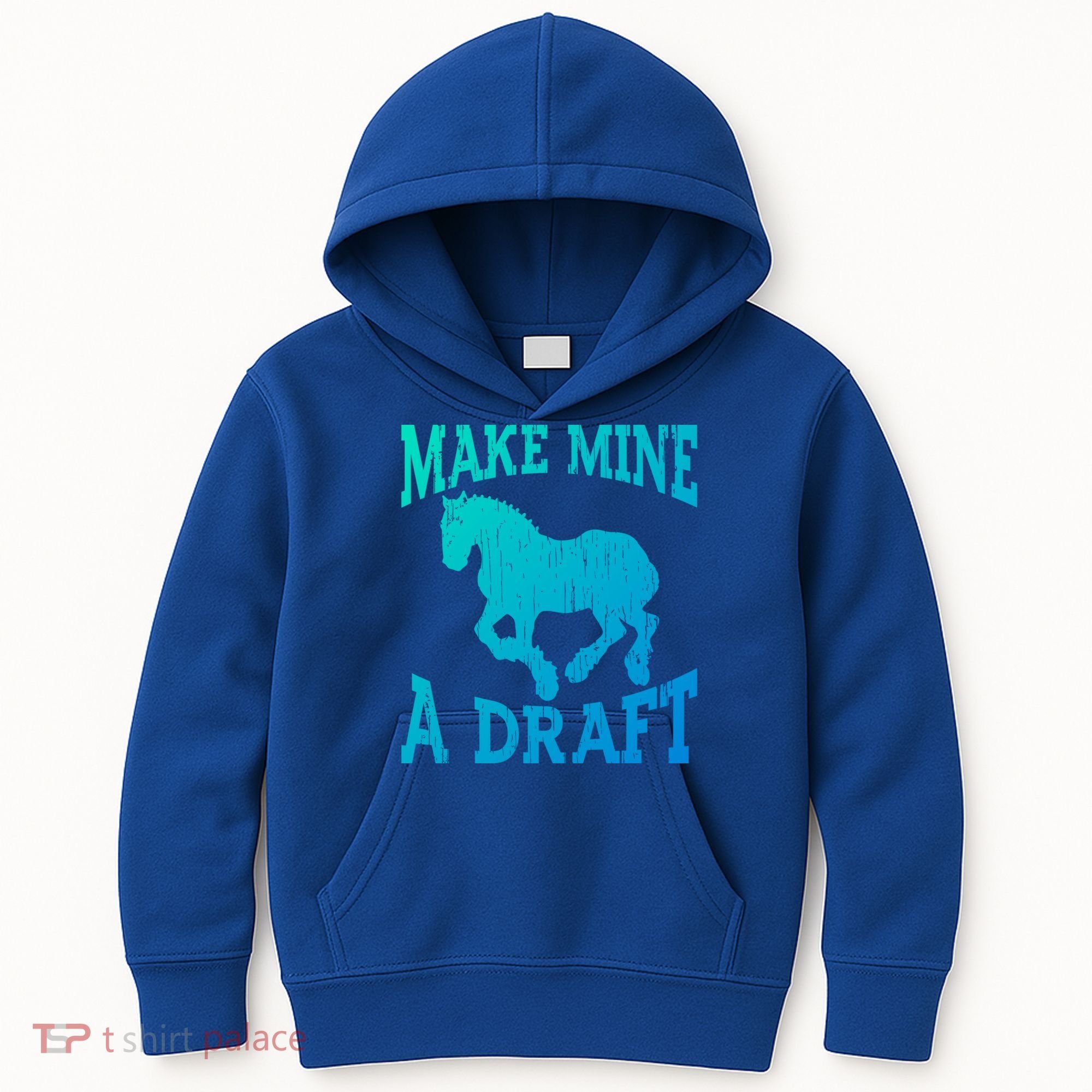 Funny Draft Horse Gift Cool Make Mine A Draft Gift Kids Hoodie