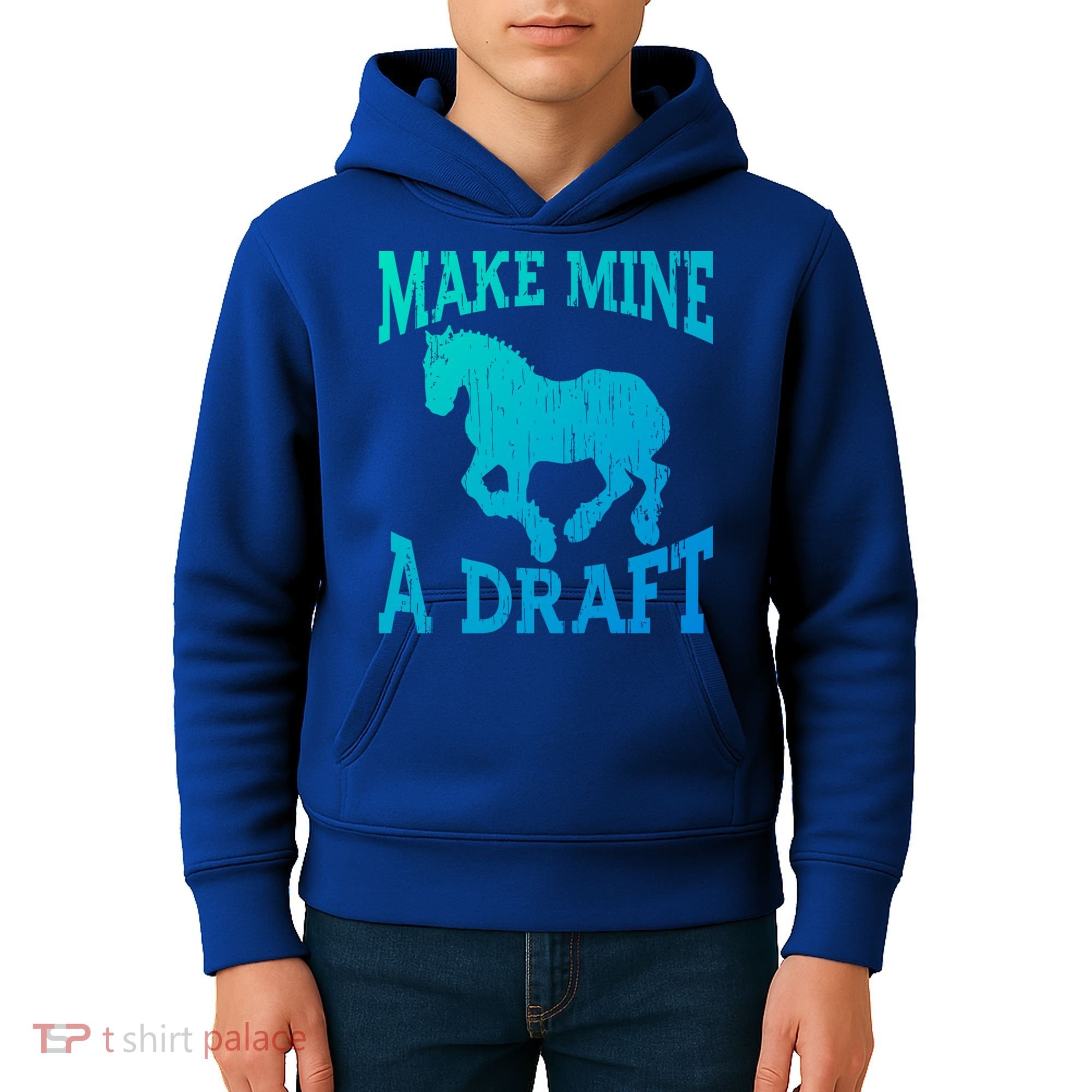 Funny Draft Horse Gift Cool Make Mine A Draft Gift Kids Hoodie