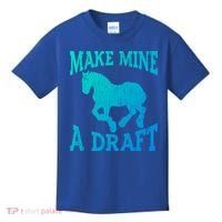 Funny Draft Horse Gift Cool Make Mine A Draft Gift Kids T-Shirt thumb 0