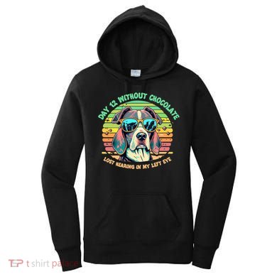 Funny Dog Hot Chocolate Milk Lovers Funny Gift Women's Hoodie