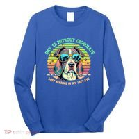 Funny Dog Hot Chocolate Milk Lovers Funny Gift Long Sleeve Shirt thumb 0