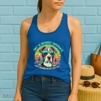 Funny Dog Hot Chocolate Milk Lovers Funny Gift Women's Tank Top thumb 2