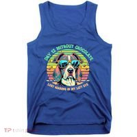 Funny Dog Hot Chocolate Milk Lovers Funny Gift Tank Top thumb 0
