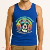 Funny Dog Hot Chocolate Milk Lovers Funny Gift Tank Top thumb 3