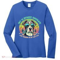 Funny Dog Hot Chocolate Milk Lovers Funny Gift Women's Long Sleeve Shirt thumb 0