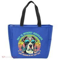 Funny Dog Hot Chocolate Milk Lovers Funny Gift Tote Bag thumb 0