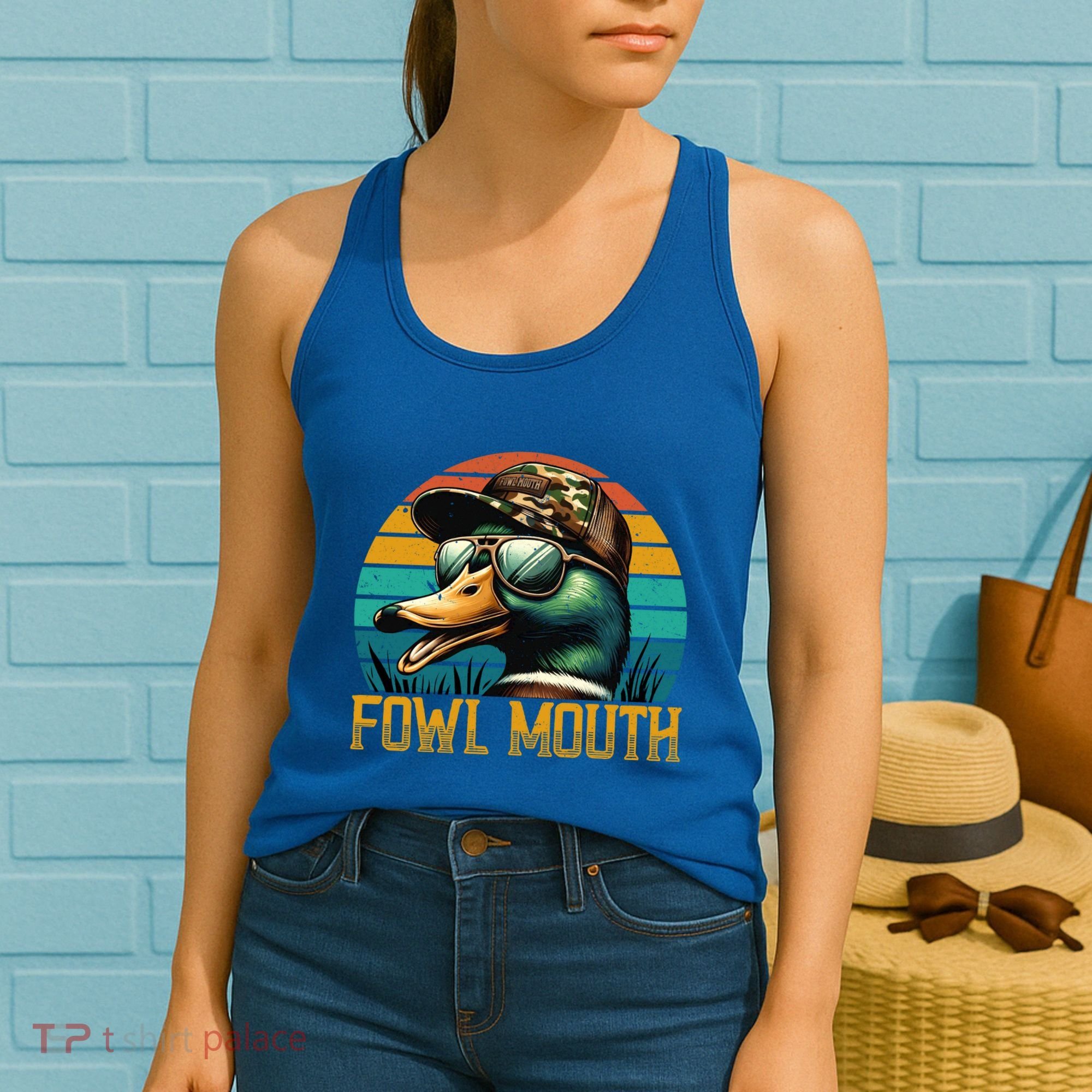 Funny Duck Hunter Funny Gift Fowl Mouth Duck Hunting Goose Hunt Meaningful Gift Women's Tank Top