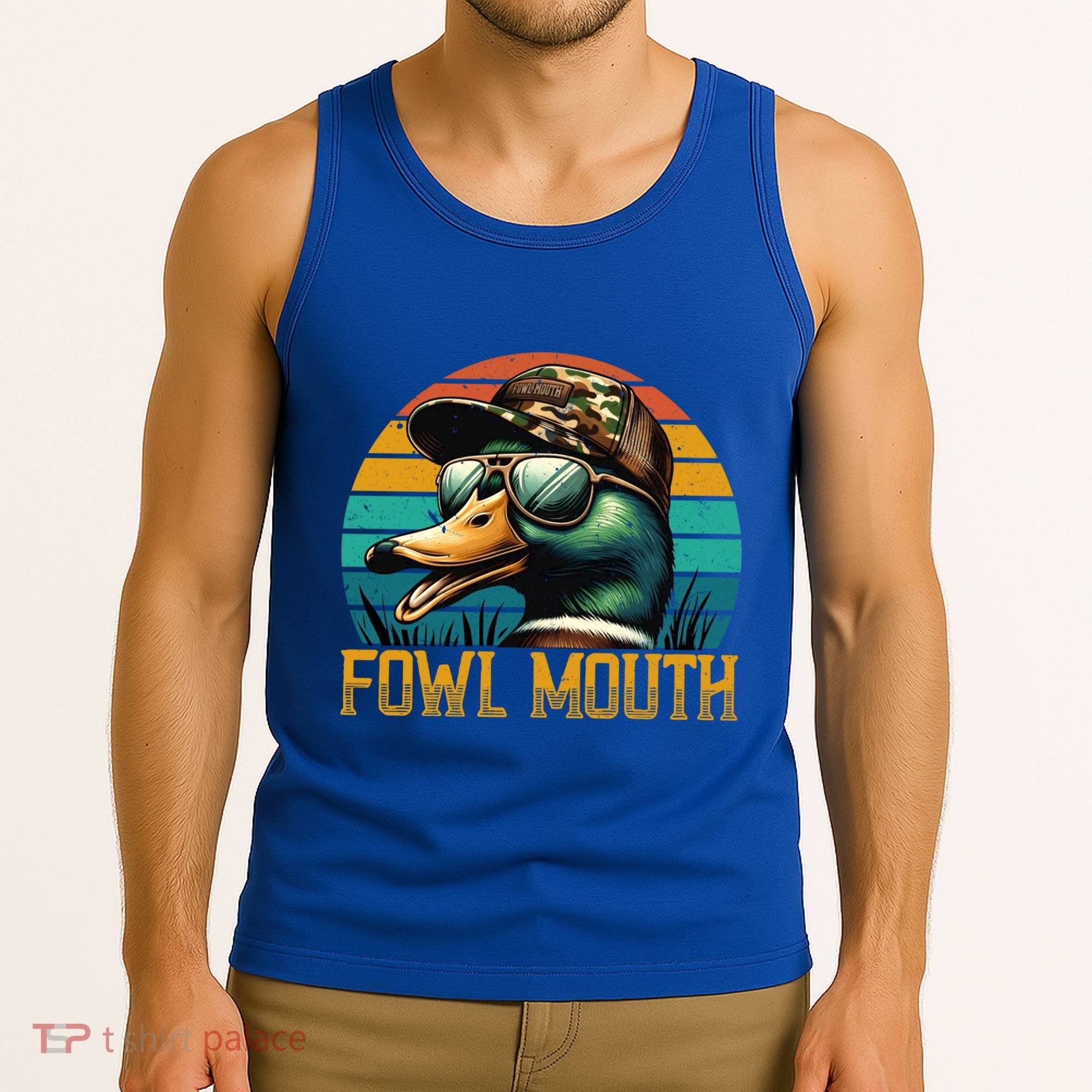 Funny Duck Hunter Funny Gift Fowl Mouth Duck Hunting Goose Hunt Meaningful Gift Tank Top