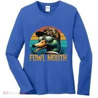 Funny Duck Hunter Funny Gift Fowl Mouth Duck Hunting Goose Hunt Meaningful Gift Women's Long Sleeve Shirt thumb 0